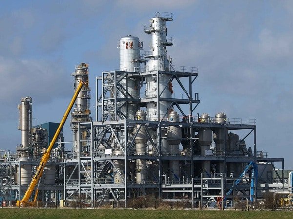 Petrochemical processing plant industrial valves