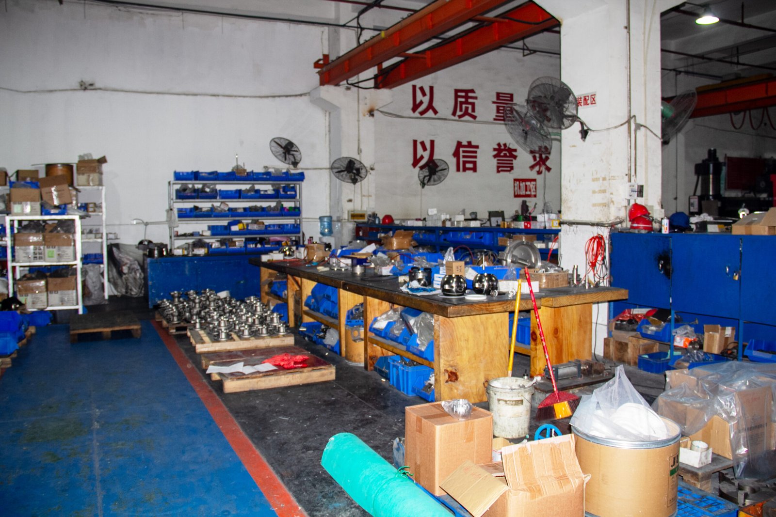 Valve assembly area at WDL Valve factory